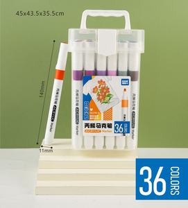 โรงงาน GF ขายส่งปากกาสีอะคริลิคหลายสี 12/24/36/48 สี สำหรับเด็กและผู้ใหญ่ วาดภาพ ระบายสีถาวร ปากกาสำหรับงานศิลปะ - Product Image 5