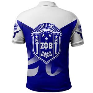 Dropshipping Products 2024 French Zeta Phi Beta Polo Shirt Haute Qualité Vente en gros Hommes Casual Golf Shirt Custom Logo Male Tee - Product Image 6