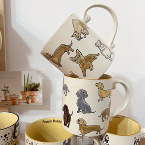 High Quality Wholesale 650Ml <b>Large</b> Capacity Hand-Painted Cute Drinking Porcelain <b>Mug</b> BSCI/LFGB Certified Microwave Dishwasher - Product Image 3