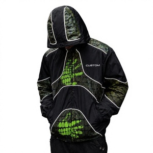 Veste coupe-vent en nylon pour homme, légère, résistante à l'eau, fermeture éclair intégrale, veste de sport décontractée pour l'aventure - Product Image 1
