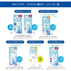 Made Japan Rohto Aqua Super Moisture UV Gel SPF50 PA4 Hyaluronic Acid <b>Sunscreen</b> <b>Waterproof</b> Face Body for Women All Skin Types - Product Image 6