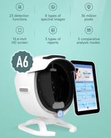 Analyseur de peau 3D AI Commercial Magic Mirror, appareil de diagnostic facial à 8 spectres lumineux pour l'analyse dermatologique