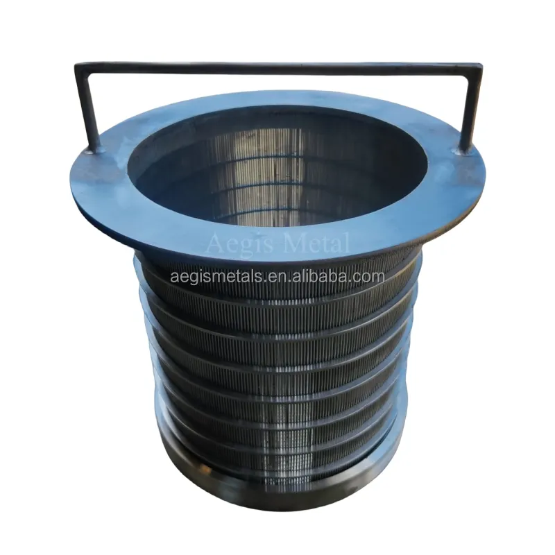 304 Stainless steel johnson filter basket with handle