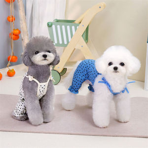 Combinaison pour chien en coton à quatre pattes avec motif étoile et bretelles réglables pour petits chiens - Product Image 5
