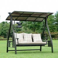 Extérieur patio meubles en aluminium moulé chaise balançoire 3 places à vendre