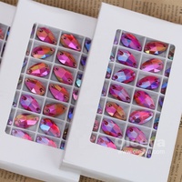 Piedras de Cristal de Strass Redondas y Planas, Color Blanco Transparente, para Coser en Disfraces de Carnaval, Venta Caliente