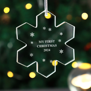 Custom Engraved Glass Snowflake Shape Fashionable <b>Crystal</b> Ornament for Polished Engraving Business Home Decoration Fairy Love - Product Image 3