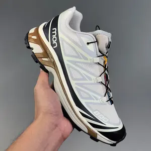 Vente en gros de baskets personnalisées Solomons XT-6 EXPANSE entièrement blanches, de haute qualité, pour hommes et femmes, chaussures de randonnée et de course rétro - Product Image 4