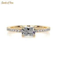 Bague en Moissanite ovale de 0,5 carat pour femme en argent sterling 925 avec design multi-pierres et service entièrement personnalisé