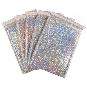 Bolsa de sobres de burbujas de aluminio holográfico láser, suministros para pequeñas empresas, sobres acolchados, sobres de burbujas, bolsas de correo - Product Image 1