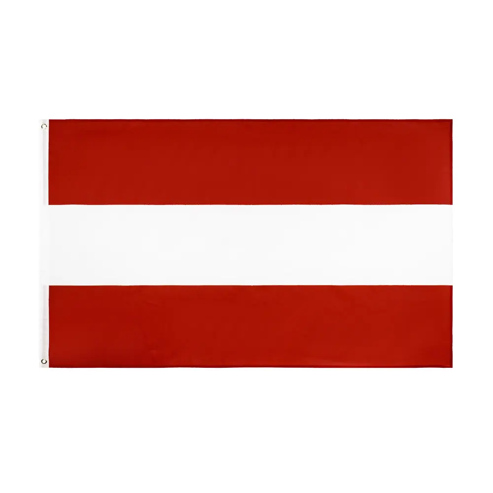 ธง3X5แถบสีแดงสีขาวปราณีตประณีตเป็นของที่ระลึกจากประเทศยุโรปออสเตรียสำหรับเป็นของขวัญทางธุรกิจ