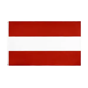 Fijn Vakmanschap Witte Rode Stroken 3X5 Vlaggen Europese Landen Souvenirs Oostenrijk Voor Relatiegeschenk