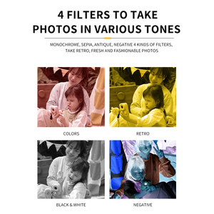 Vintage Niños Cimelr Kids Digital Video Recording <span class=keywords><strong>Intax</strong></span> Cámara instantánea con impresora Juguetes Regalos para niños/niñas de 6 años - Product Image 3
