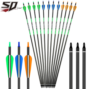 Carbonio puro vendite calde levigatura 0.204 ID fibra di vetro alberi frecce di bambù spina dorsale 150 <span class=keywords><strong>legno</strong></span> grano freccia alberi di carbonio - Product Image 5