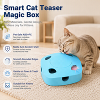 Mainan Kucing Anti Gores Aman Tahan Lama Tidak Beracun Langsung dari Pabrik untuk Anak Kucing, Mainan Interaktif Aman untuk Hewan Peliharaan, Desain Otomatis 7 Lubang