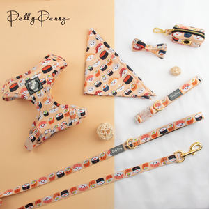 Set rompi harness anjing peliharaan mewah, setelan rompi harness anjing hewan peliharaan mewah, Neoprene halus, gaya Sushi, disesuaikan, XS S M L XL - Product Image 5