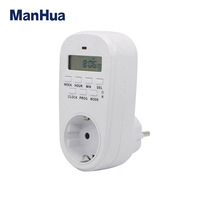 Temporizador Digital Electrónico Mini Manhua TG14EL 230V 50Hz, Enchufe de Temporización Programable Cíclico de 24 Horas