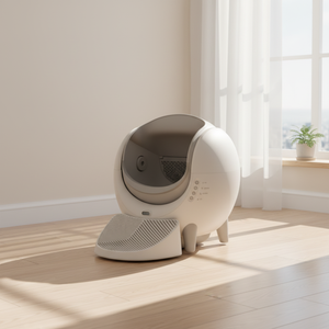 Nouvelle arrivée : Bac à litière pour chat RG Open automatique à <span class=keywords><strong>double</strong></span> capteur de sécurité, nettoyage électrique anti-éclaboussures, grand espace, PP ABS, auto-nettoyant - Product Image 2