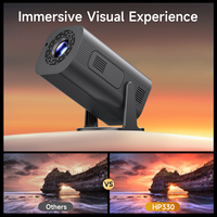 Proyector HP330 4K Full HD, Cine en Casa, LED para Exteriores, Smart TV Android, WIFI, Proyectores para Teléfono Móvil, Mini Proyector de Video Portátil