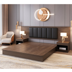 Juego de Muebles de Dormitorio para Hotel de <span class=keywords><strong>Cinco</strong></span> Estrellas, Habitación Estándar de Apartamento, Muebles Completos, Cama Doble, Cama Simple, Personalización - Product Image 4