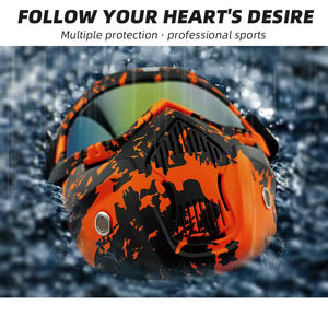 Lunettes de <span class=keywords><strong>moto</strong></span> en gros Nouveau <span class=keywords><strong>masque</strong></span> de paintball intégral détachable Lunettes de filtre buccal <span class=keywords><strong>Masque</strong></span> de lunettes de motocross - Product Image 4