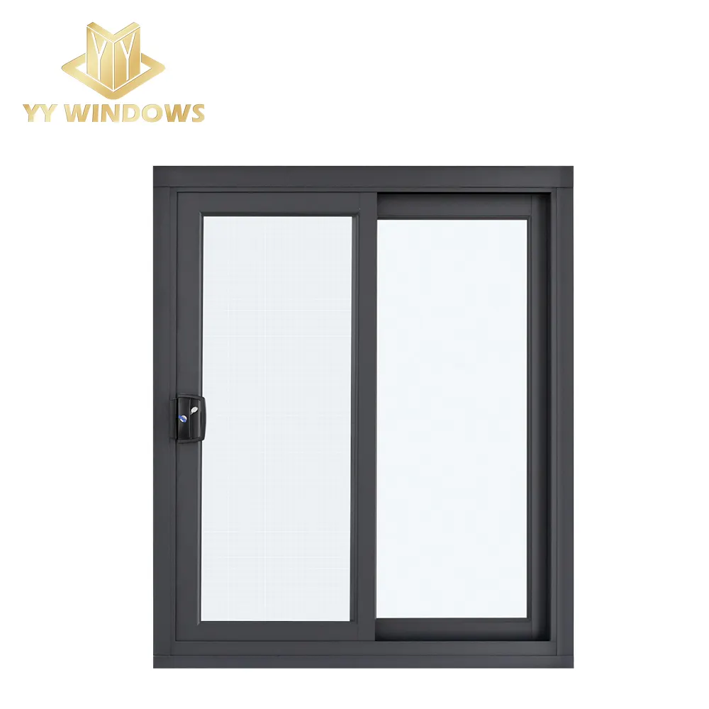 Safety Design Residential Hurricane Impact Aluminum Framed Sliding Window With Screens