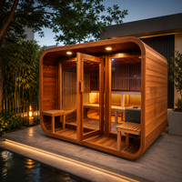 Kabin Sauna Kustom OEM Bahan Kayu Solid Premium Retensi Panas yang Sangat Baik untuk Ruang Kesehatan Dalam Ruangan Rumah Tangga dan Komersial