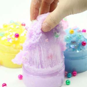 Juguetes de Plastilina y Slime Sedoso al por Mayor, Kit de Bolas de Purpurina Arcoíris para Niños, Diversión, Suave, Cristal, DIY, Galaxia, Alivio del Estrés - Product Image 4
