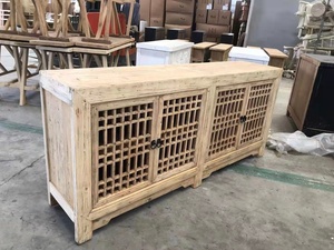 Mueble Aparador <span class=keywords><strong>de</strong></span> Estilo Tallado <span class=keywords><strong>de</strong></span> Cuatro Puertas, Fabricado en Madera <span class=keywords><strong>de</strong></span> <span class=keywords><strong>Pino</strong></span> Reciclada Vintage, Estilo Chino Antiguo, Venta al por Mayor - Product Image 3