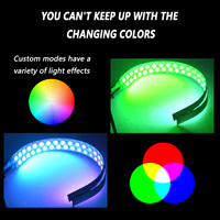 Kit de bande LED d'ambiance tactile automatique compatible avec les capteurs de musique 12V Intérieur de voiture Lumière d'ambiance Alliage d'aluminium Matériaux Nouveau