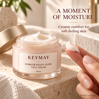 Crème pour le visage à la grenade, acide hyaluronique, beurre de karité, hydratante, éclaircissante, illuminatrice, marque privée, OEM, ODM, soins de la peau