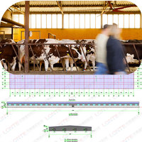 Structure en acier léger préfabriquée Lonte pour abri de vaches, cochons, poulets, chevaux, chèvres, ferme, grange, élevage de volailles