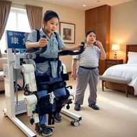 Exosquelette robotique de rééducation pour la paralysie cérébrale, centre de rééducation, formation professionnelle, marcheur exosquelette