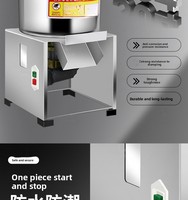 Machine de transformation alimentaire domestique de type nouveau 1800W en acier inoxydable - Hachoir à paille électrique à haute efficacité pour poulet et bétail 400 kg/h