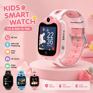 Montre connectée 4G pour enfants OEM pas chère avec carte SIM, caméra, <span class=keywords><strong>appel</strong></span> vidéo, localisation WIFI+LBS, étanche, appareils portables pour enfants avec étui de montre gratuit - Product Image 1