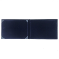 Couverture de diplôme/certificat en velours format A4 de luxe avec logo personnalisé estampé