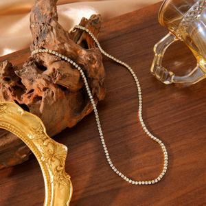 Cadenas de Acero Inoxidable 316L al por Mayor para Joyería, con Zirconia, Chapado en Oro Sólido PVD de 18K, Collar de Tenis para Hombres, Mujeres y Niñas - Product Image 3