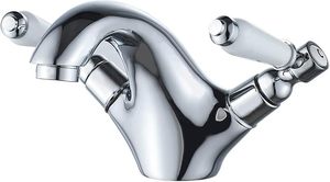 <span class=keywords><strong>Grifos</strong></span> Mezcladores de Lavabo de Doble Palanca, <span class=keywords><strong>Grifos</strong></span> Mezcladores de Lavabo para Baño Luckyhome, Grifo de Agua Fría y Caliente Cromado, Cuerpo de Válvula de Latón Sólido - Product Image 2