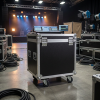 Valise de transport robuste en aluminium avec roulettes de 4 pouces, valise de transport ATA pour équipement DJ, table de mixage audio, éclairage de scène, rangement d'outils