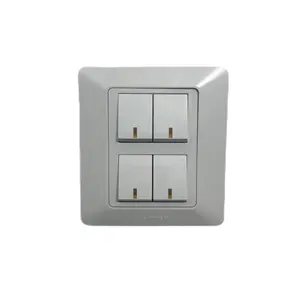 European Standard Wall Switch Socket 16A 3Gang Electrical Socket with Light Control Button