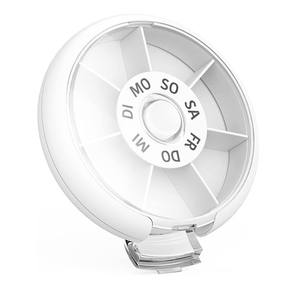 La <span class=keywords><strong>presse</strong></span> ronde de 7 jours fait pivoter la boîte à médicaments pendant une semaine Boîte à médicaments numérique pratique pour le voyage - Product Image 3