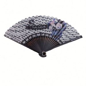 Abanicos Plegables de Bambú y Poliéster para Sublimación, Abanico de Mano Plegable de Tela de Bambú, Abanico de Mano Plegable con Sonido - Product Image 5