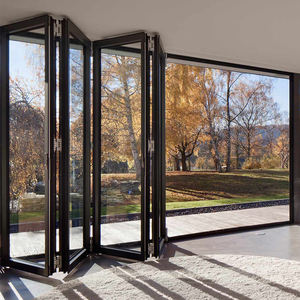 Puerta plegable de aluminio de lujo SHENZHEN <span class=keywords><strong>2023</strong></span> con vidrio insonorizado, acabado según los estándares australianos para uso doméstico, de acuerdo con los estándares de la marca SHENZHEN - Product Image 1