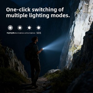 ไฟฉาย LED แบบหนีบหลังรุ่นใหม่ ชาร์จ USB ตัวเรือนอลูมิเนียมอัลลอยด์ กำลังไฟ 100,000 วัตต์ ไฟส่องสว่างขนาดใหญ่พิเศษ สำหรับตั้งแคมป์กลางแจ้งและตกปลาตอนกลางคืน - Product Image 3