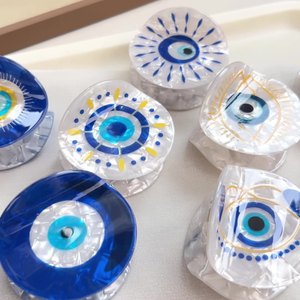 Lrtou กิ๊บหนีบผมพลาสติกสำหรับเด็กผู้หญิงอุปกรณ์เสริมผมแฟชั่นสำหรับผู้หญิงรูปทรงกลมเหมือนแก้วมีเอกลักษณ์ - Product Image 1