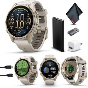 Montre connectée GPS multisports haut de gamme <span class=keywords><strong>Garmin</strong></span> <span class=keywords><strong>fenix</strong></span> 8 51 mm, Solar <span class=keywords><strong>Sapphire</strong></span> Premium - Product Image 4