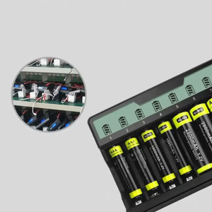 <span class=keywords><strong>Chargeur</strong></span> de <span class=keywords><strong>batterie</strong></span> 2025 8 baies AA AAA USB charge haute vitesse fente indépendante Ni-MH Ni-CD Batteries rechargeables <span class=keywords><strong>batterie</strong></span> externe en plastique - Product Image 2