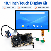 Kit Layar Sentuh Kapasitif TFT LCD 10,1 Inci 1280x800 dengan Papan Android RK3288 untuk HMI dan Terminal Layanan Mandiri
