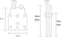Pieds de canapé traditionnels en fer robustes, pieds de meuble DIY, pieds de table en forme d'épingle à cheveux, pieds à visser avec protection, 15 cm, pour usage hospitalier et en cuisine