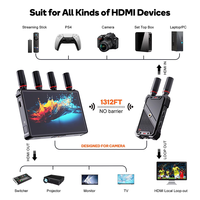 Extenseur HDMI sans fil de haute qualité, transmetteur 400m, transmission d'image sur écran traversant les murs et extenseur HDMI sans fil Tx Rx